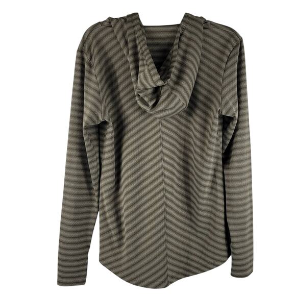 Outdoor Research Keara Hoodie Brown Gray Striped Long Sleeve Women Top M - Picture 5 of 6